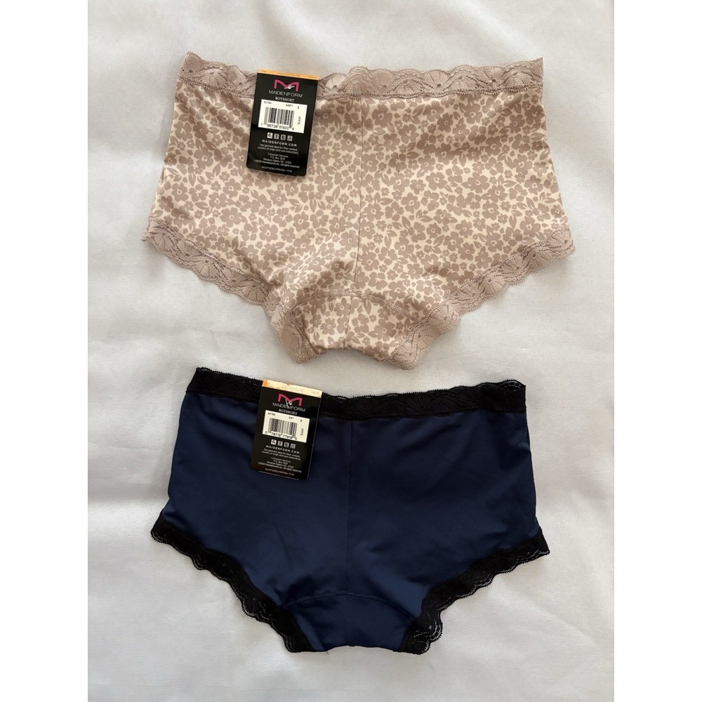 NEW Maidenform One Fab Fit Boyshort Panty 40760 Multicolor Women's Small 2 Pair - Picture 8 of 8